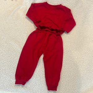 Red sweatsuit